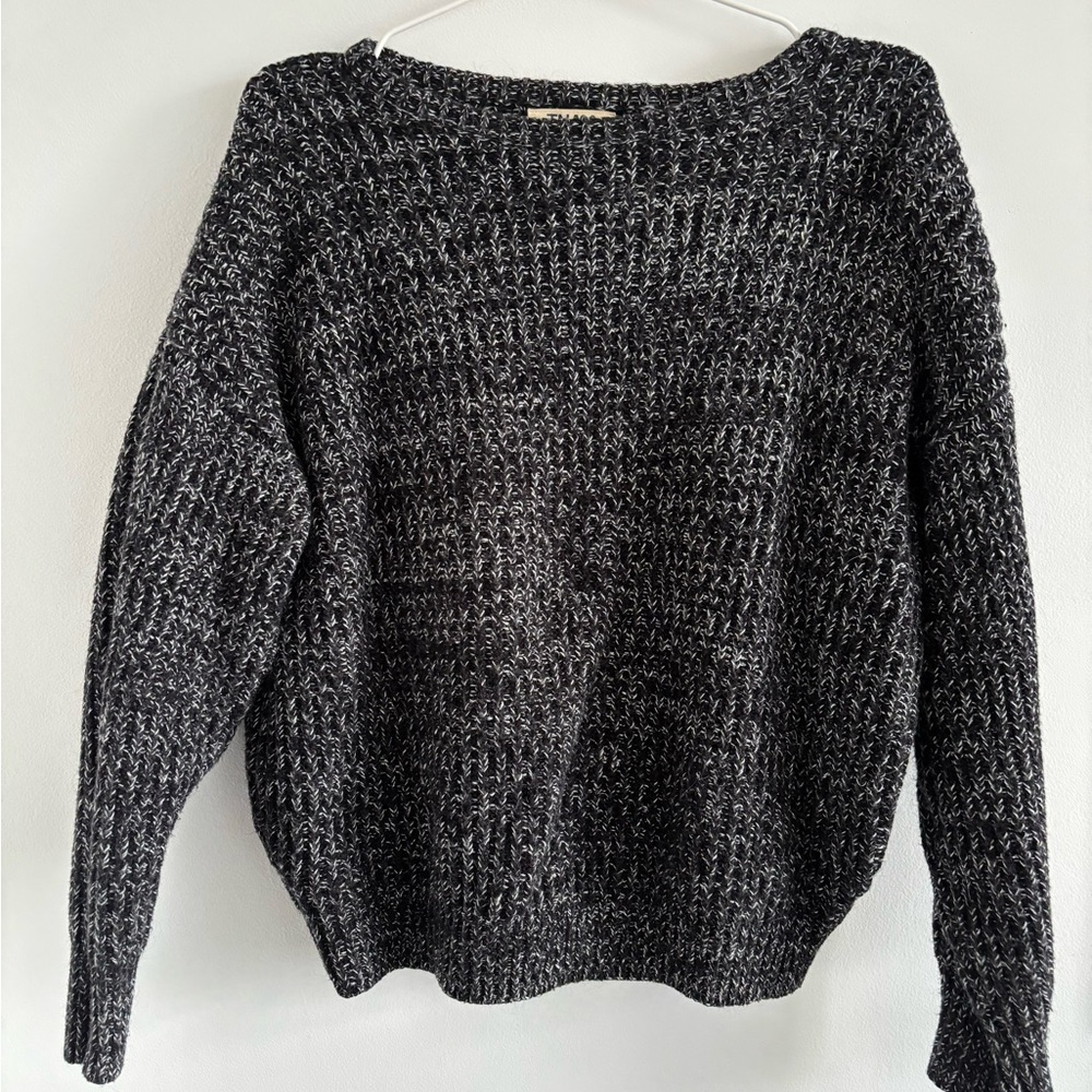 TNA - Vintage - Black and White Knit Sweater - Medium